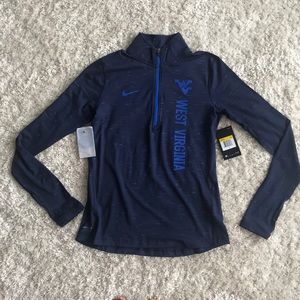 Nike WVU Dri-Fit Zip Up Pullover